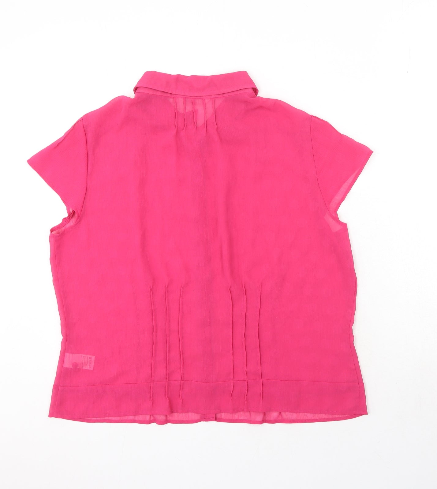 Womens UK Size 20 Marks and Spencer Pink Basic Button-Up