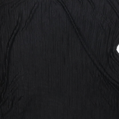 George Womens Black Polyester Basic Blouse Size 16 Boat Neck