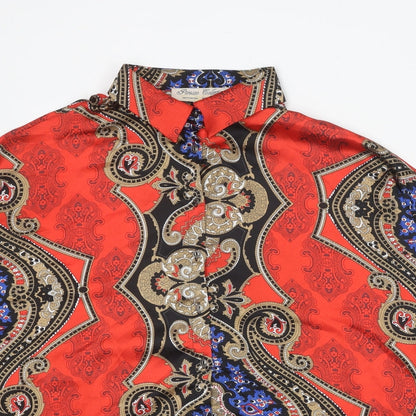 Womens UK Size 10 PARISIAN SIGNATURE Red Basic Button-Up