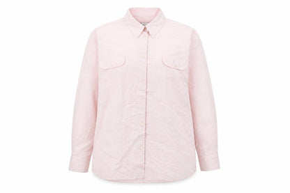 Womens UK Size 16 Design Essentials Pink Basic Button-Up