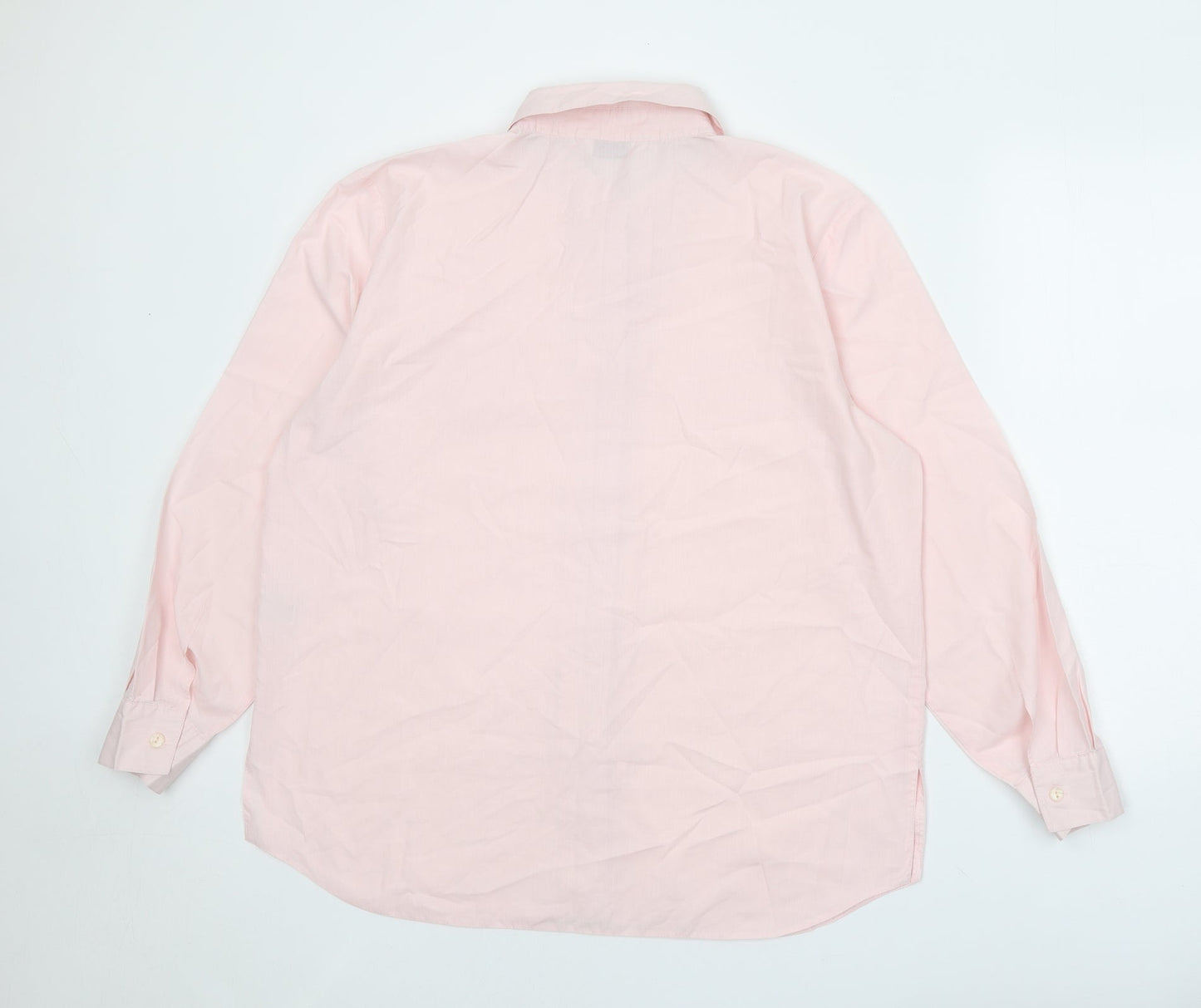 Womens UK Size 16 Design Essentials Pink Basic Button-Up