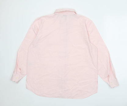 Womens UK Size 16 Design Essentials Pink Basic Button-Up