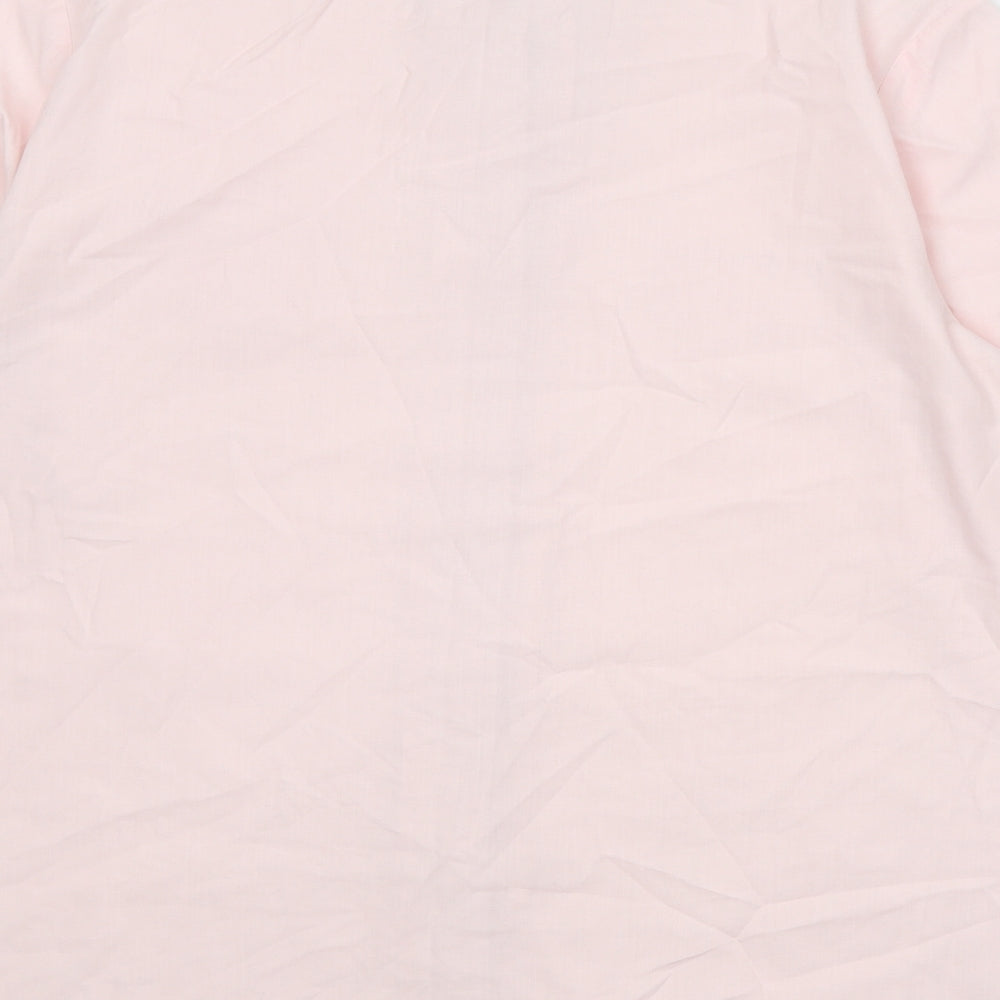 Womens UK Size 16 Design Essentials Pink Basic Button-Up