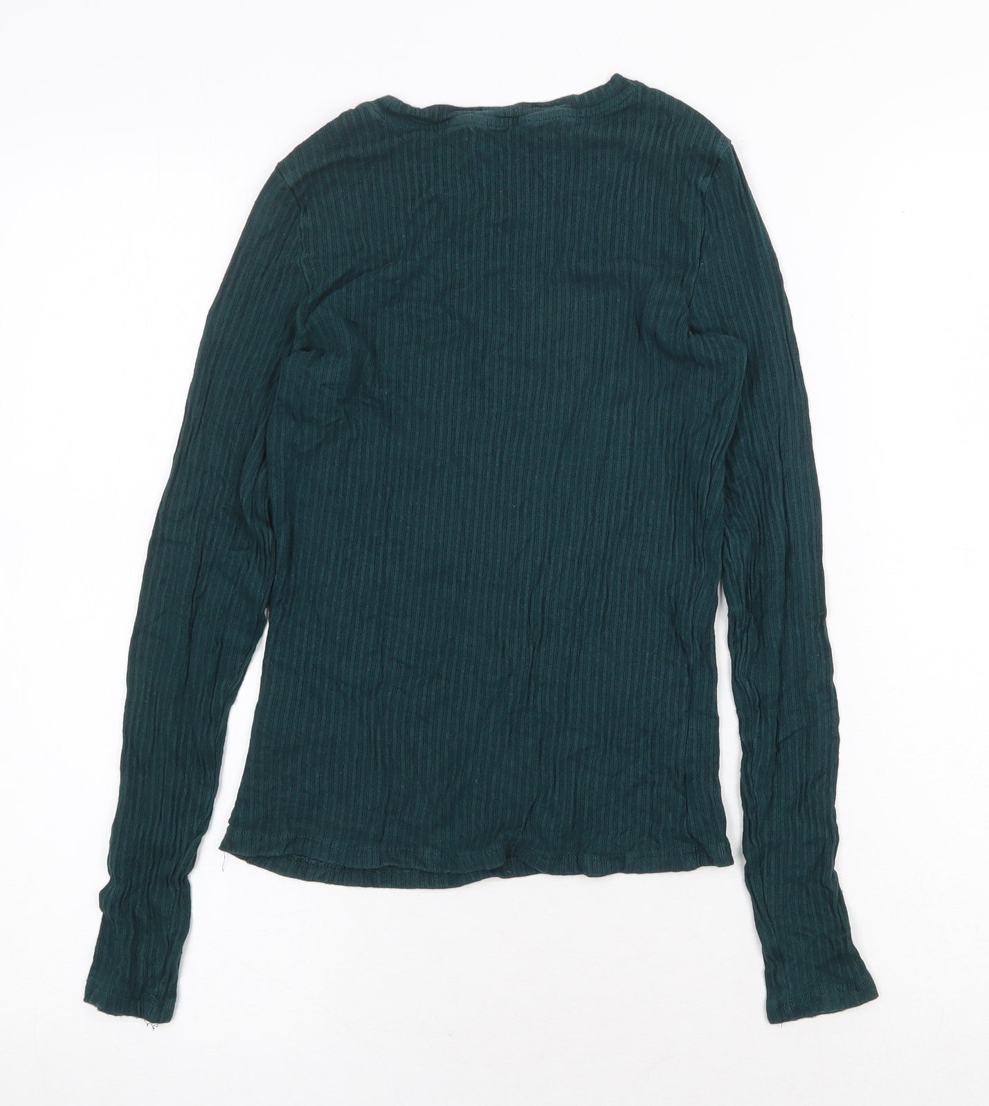 Womens UK Size 8 Monki Green Basic T-Shirt