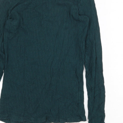Womens UK Size 8 Monki Green Basic T-Shirt