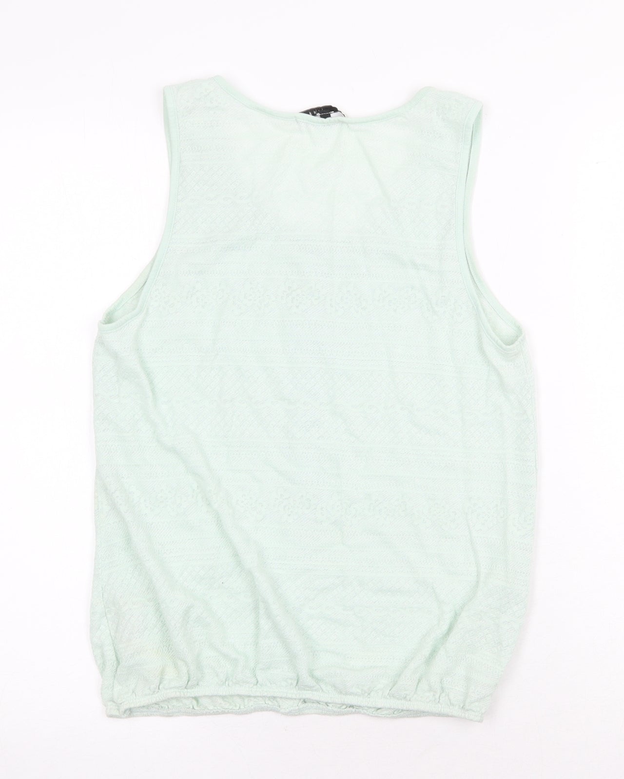 Womens UK Size 12 River Island Green Basic Tank