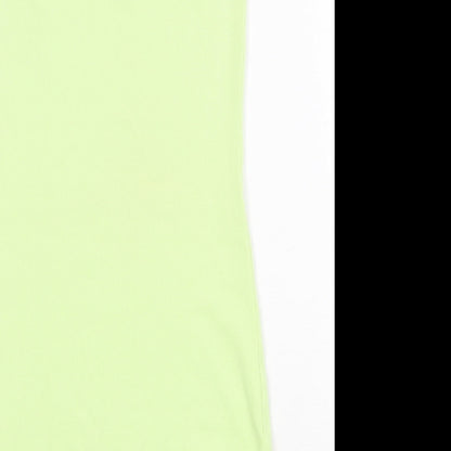 New Look Womens Green Camel Bodycon Size 10 Scoop Neck Pullover