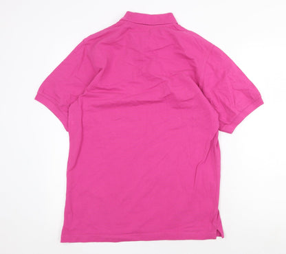 B&C Womens Pink 100% Cotton Basic Polo Size S Collared