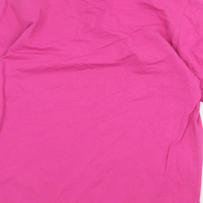 B&C Womens Pink 100% Cotton Basic Polo Size S Collared