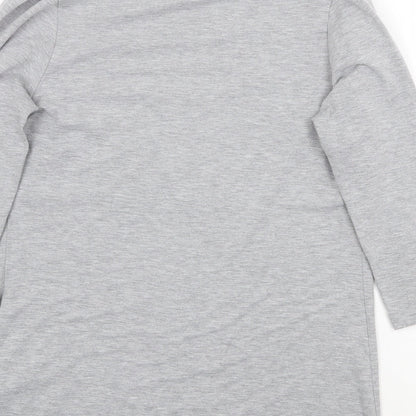 Betty Barclay Womens Grey Viscose Basic T-Shirt Size 14 Cowl Neck