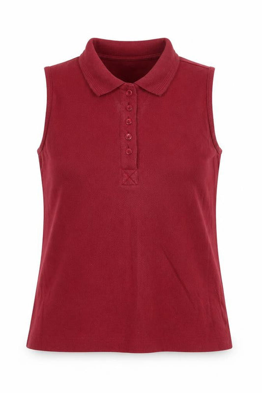 JRB Womens Red 100% Cotton Basic Polo Size M Collared