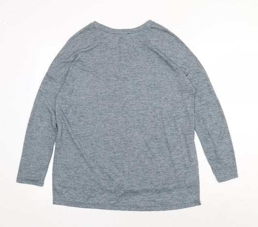 Womens UK Size 10 Atmosphere Blue Basic Blouse