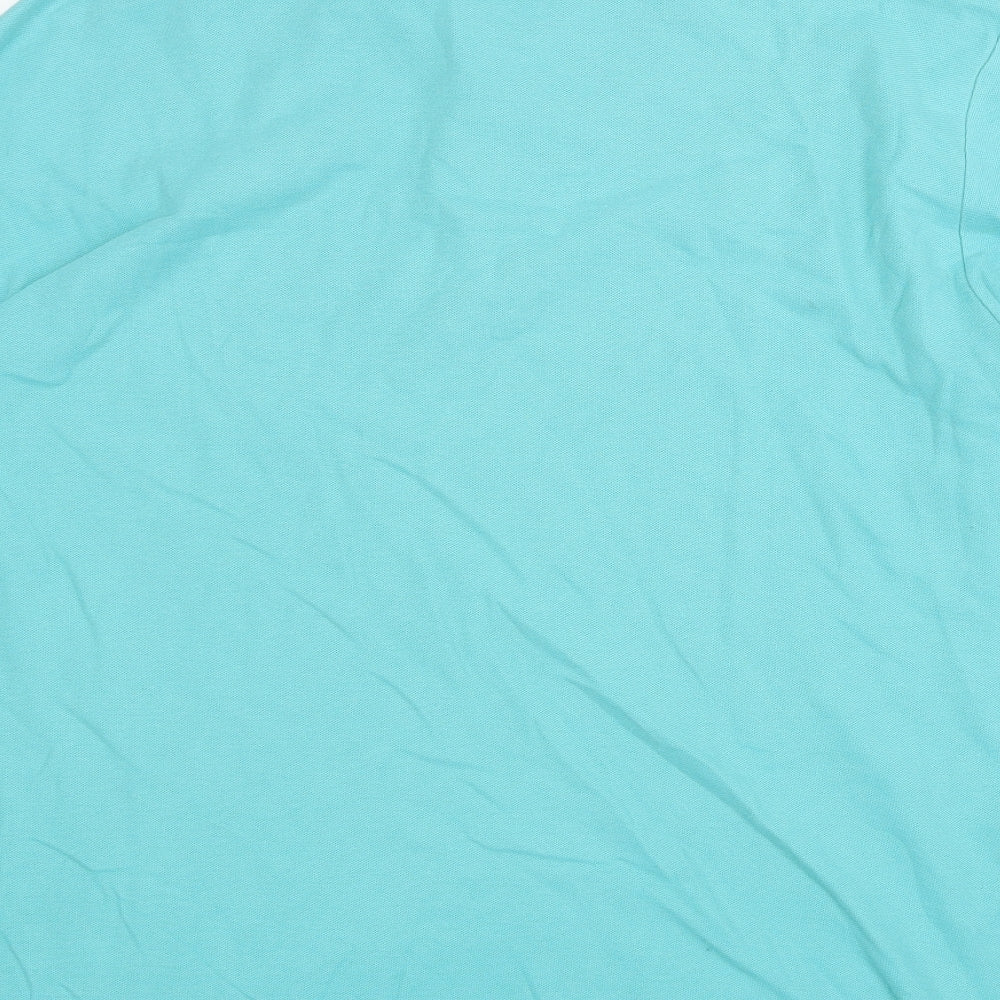 Dissident Mens Green Cotton Polo Size L Collared Button