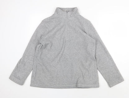 Papaya Womens Grey Polyester Pullover Sweatshirt Size 14 Zip