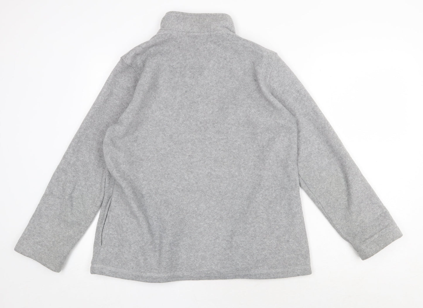 Papaya Womens Grey Polyester Pullover Sweatshirt Size 14 Zip