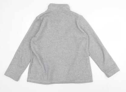 Papaya Womens Grey Polyester Pullover Sweatshirt Size 14 Zip