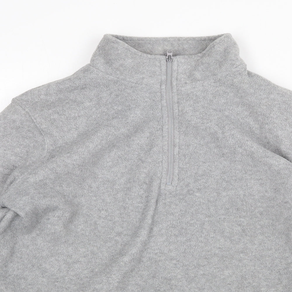 Papaya Womens Grey Polyester Pullover Sweatshirt Size 14 Zip