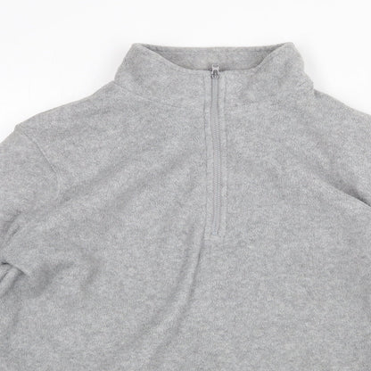 Papaya Womens Grey Polyester Pullover Sweatshirt Size 14 Zip