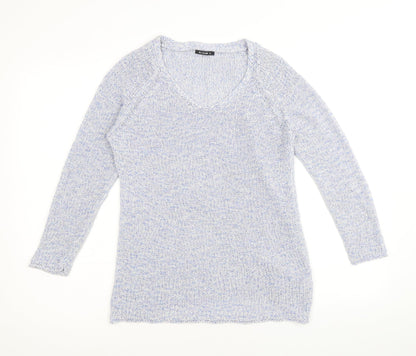 Womens UK Size 10 Roman Blue Pullover Jumper