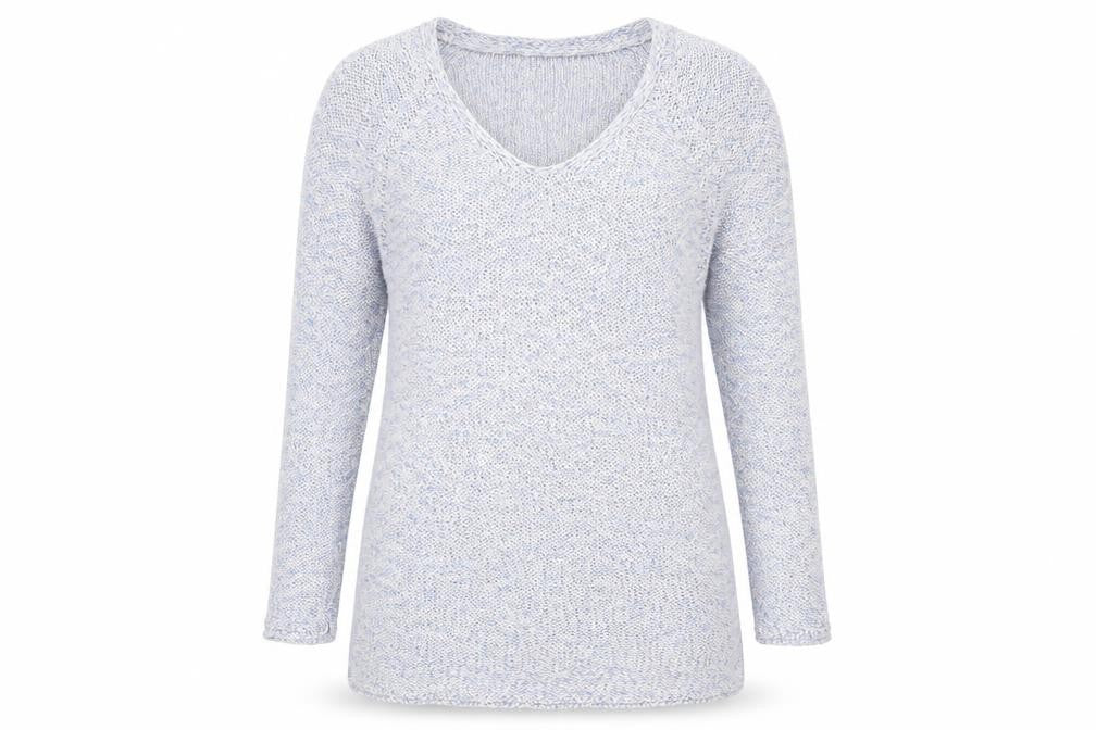Womens UK Size 10 Roman Blue Pullover Jumper