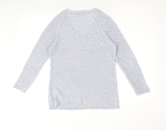 Womens UK Size 10 Roman Blue Pullover Jumper