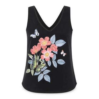 Womens UK Size 10 Oasis Black Basic Tank