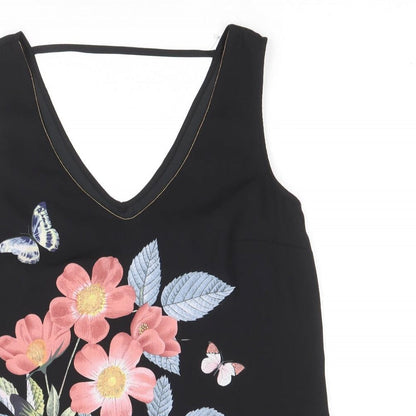 Womens UK Size 10 Oasis Black Basic Tank