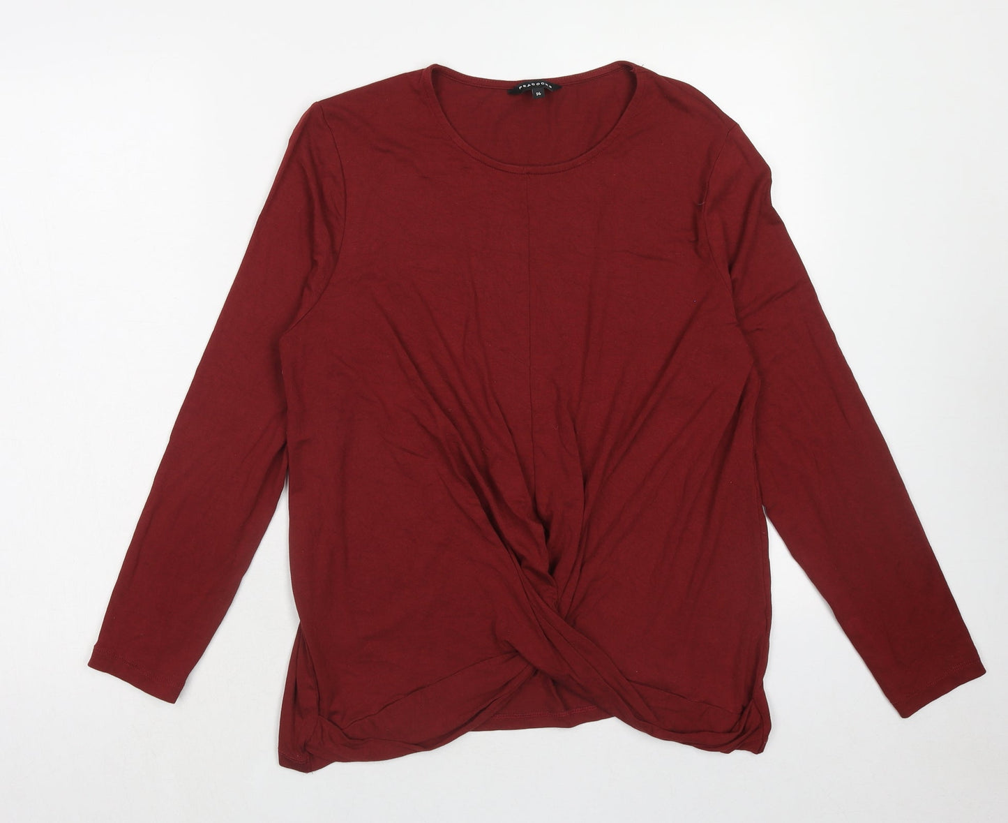 Womens UK Size 14 Peacocks Red Basic Blouse