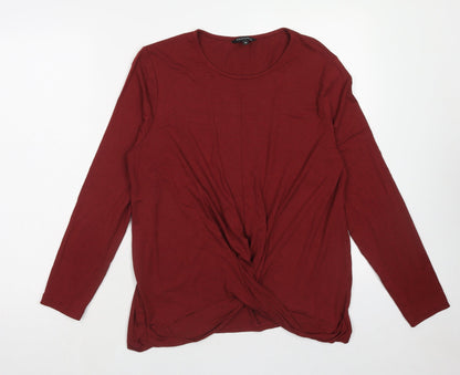 Womens UK Size 14 Peacocks Red Basic Blouse