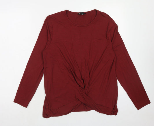 Womens UK Size 14 Peacocks Red Basic Blouse