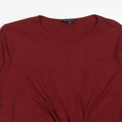 Womens UK Size 14 Peacocks Red Basic Blouse