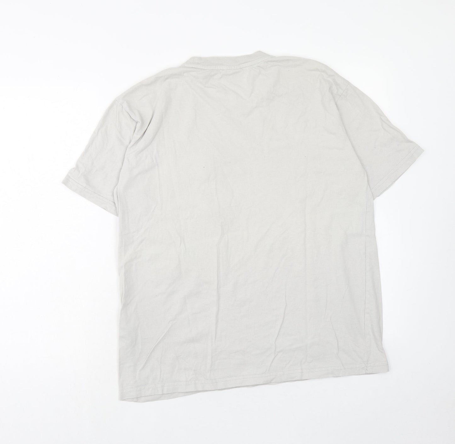 Myprotein Mens Beige Cotton T-Shirt Size S Round Neck