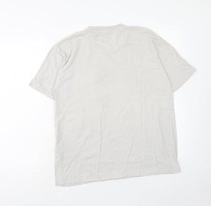 Myprotein Mens Beige Cotton T-Shirt Size S Round Neck
