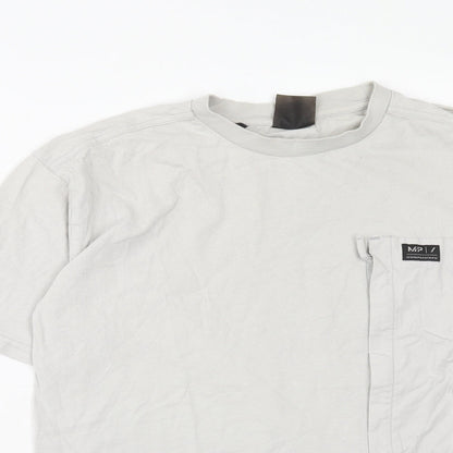 Myprotein Mens Beige Cotton T-Shirt Size S Round Neck