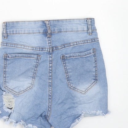Denim Wise Womens Blue Cotton Cut-Off Shorts Size 6 Regular Zip