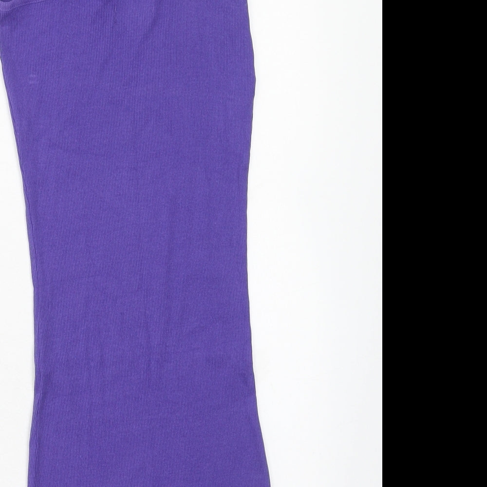 Brave Soul Womens Purple Cotton Tank Dress Size XS Square Neck Pullover