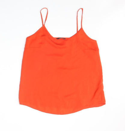 Womens UK Size 10 Marks and Spencer Orange Basic Tank