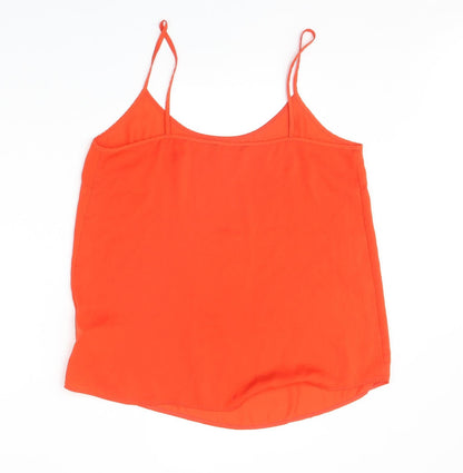 Womens UK Size 10 Marks and Spencer Orange Basic Tank