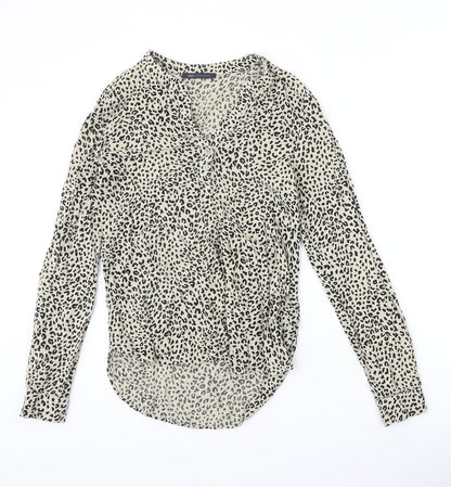 Womens UK Size 6 Marks and Spencer Beige Basic Blouse