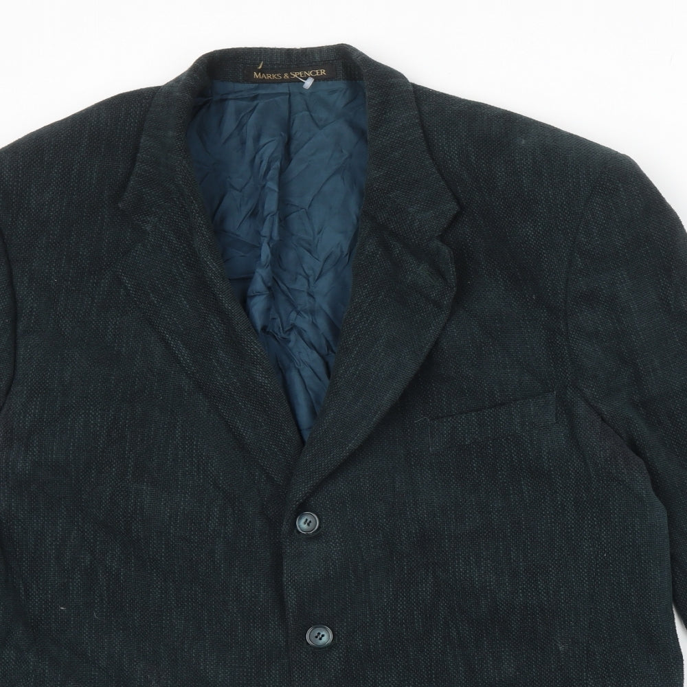 Mens UK Size M Marks and Spencer Regular Green Suit Jacket