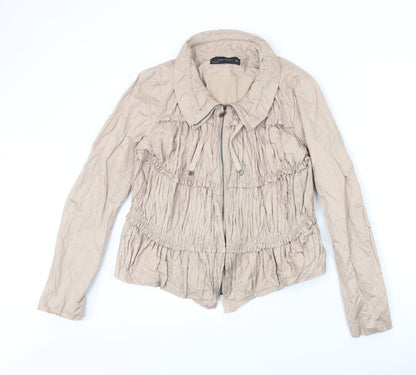 Womens UK Size S Zara Beige Jacket