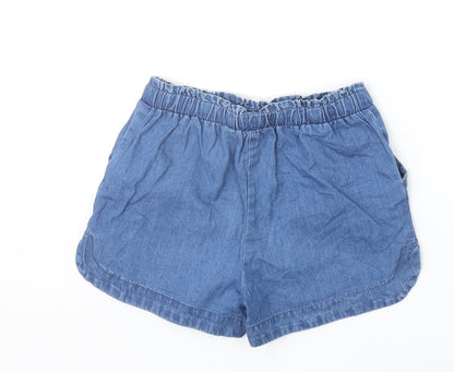 Very Boys Blue 100% Cotton Bermuda Shorts Size 8 Years Regular Drawstring