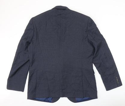 Chesters Mens Blue Wool Jacket Suit Jacket Size 46 Regular