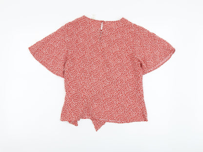Womens UK Size 10 H&M Orange Basic Blouse