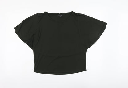 Womens UK Size 6 Topshop Green Basic Blouse