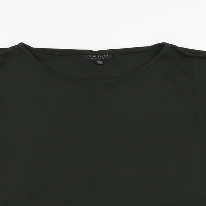 Womens UK Size 6 Topshop Green Basic Blouse