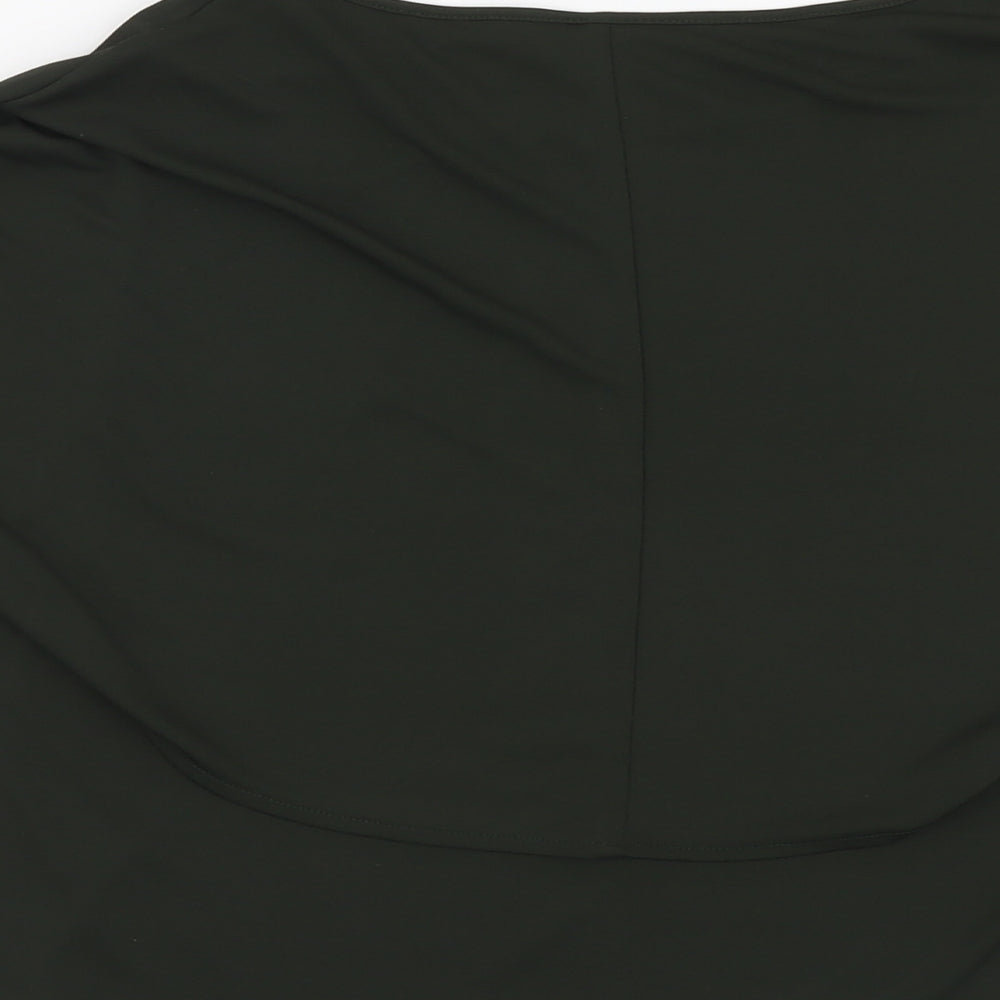 Womens UK Size 6 Topshop Green Basic Blouse