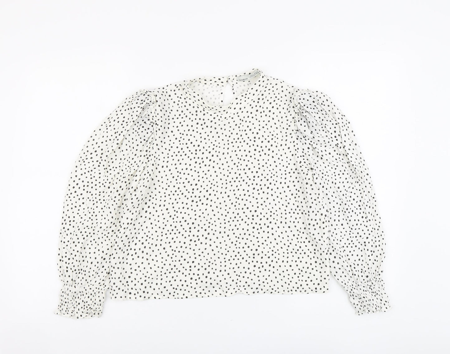 Womens UK Size M Pull&Bear White Basic Blouse