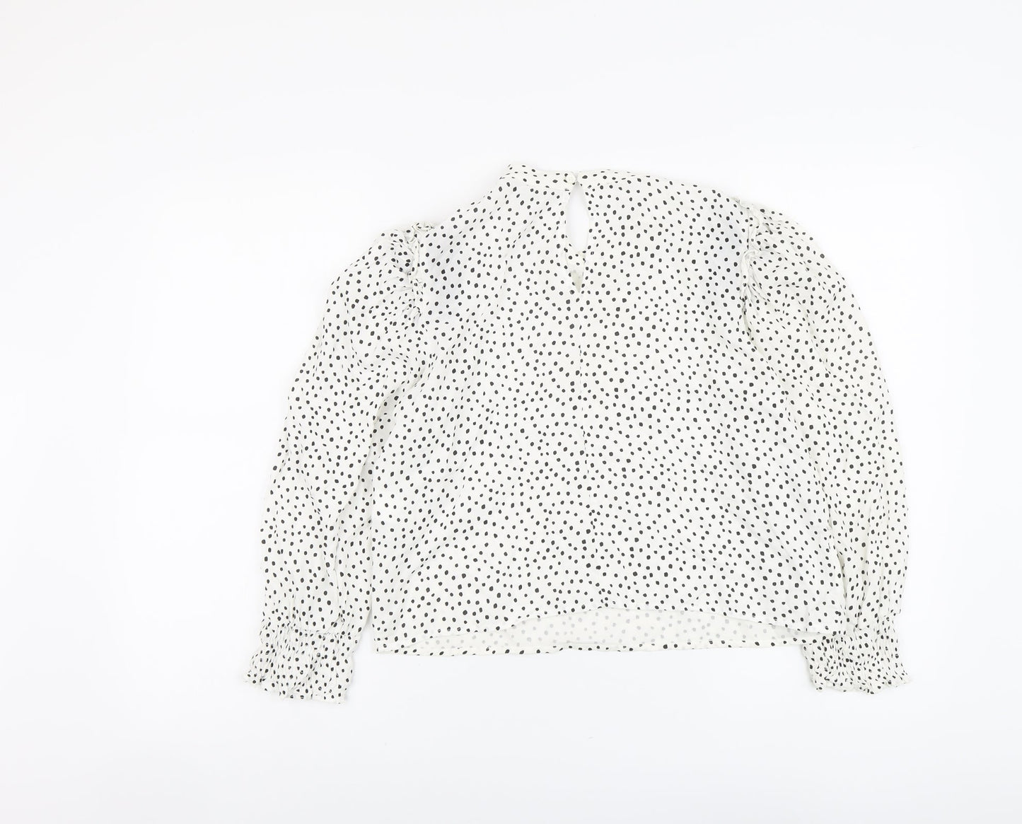 Womens UK Size M Pull&Bear White Basic Blouse