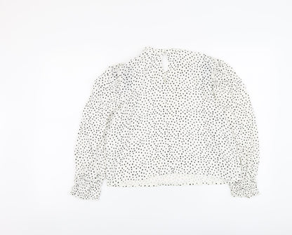 Womens UK Size M Pull&Bear White Basic Blouse